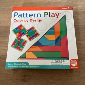 MindWare Pattern Play Color by Design Wooden Block Set Complete
